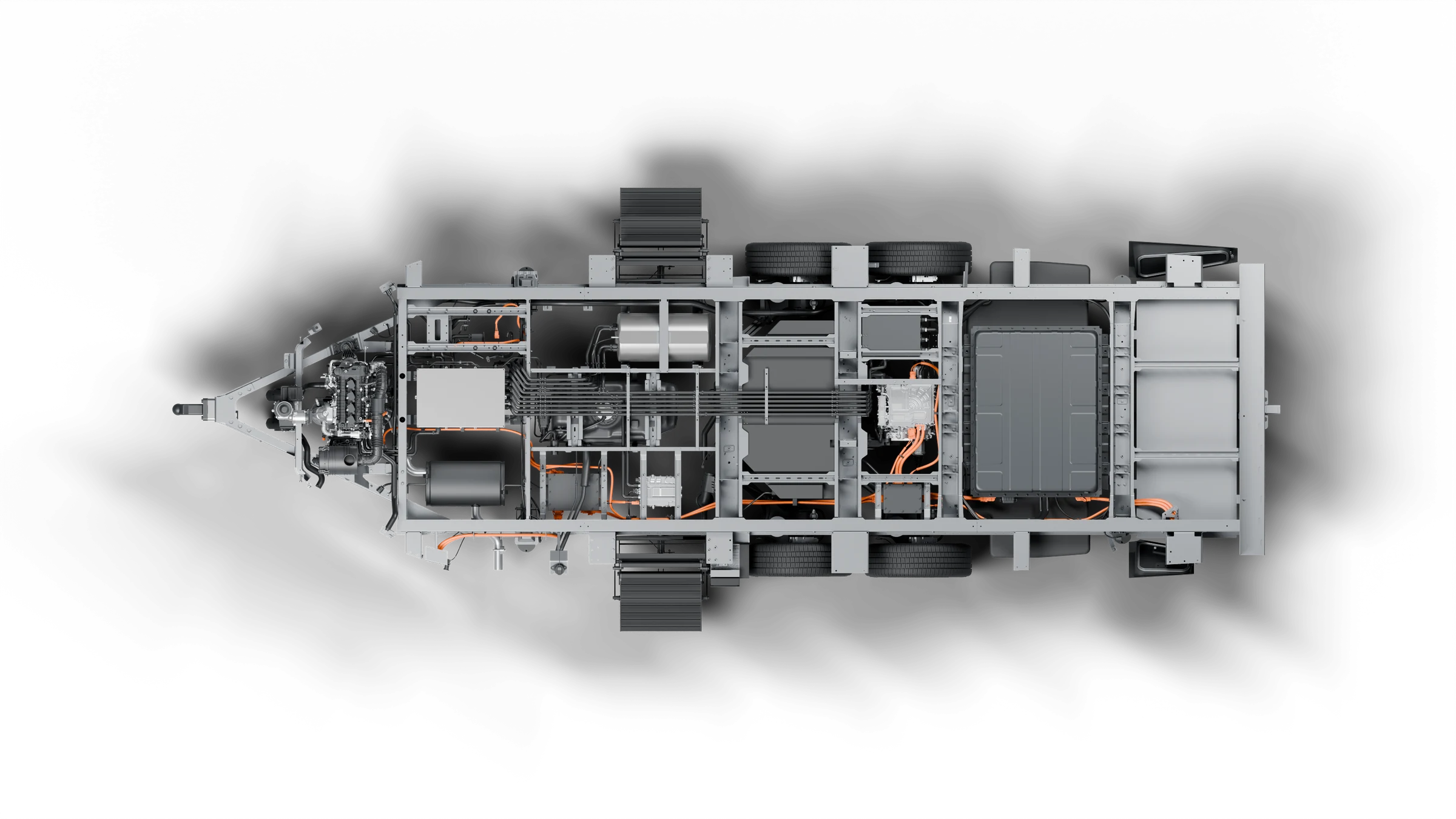 Chassis system overview, plan view